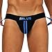 Produktbild Männer Sexy Dessous Unterwäsche Baumwolle Retroshorts Beiläufige Strecken Atmungsaktiv Slips Schnell trocknend Bikini Drucken Höschen Ausbuchtung Beutel Unterhosen (XL, Blue)