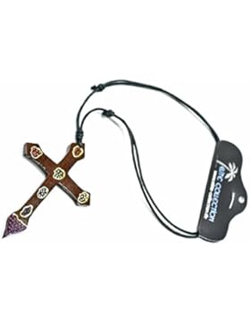 Kette Holz Kreuz Rosenkranz Unisex Jesus Kreuzkette