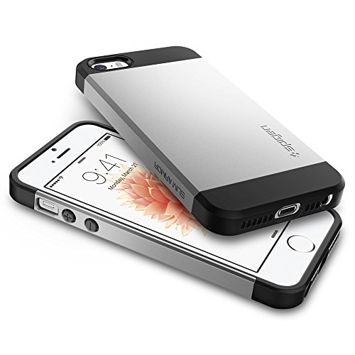 Spigen SGP10476 - Funda para iPhone 5 5S  Plata
