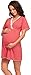 Be Mammy Women's Maternity Nightdress Lilly (Coral, EU 36=UK 10)