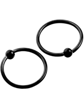 PiercingJ Edelstahl Ohrpiercing Ohrring Piercing Ring Hufeisen Ohr Knorpel Helix Tragus silber gold bunt schwarz