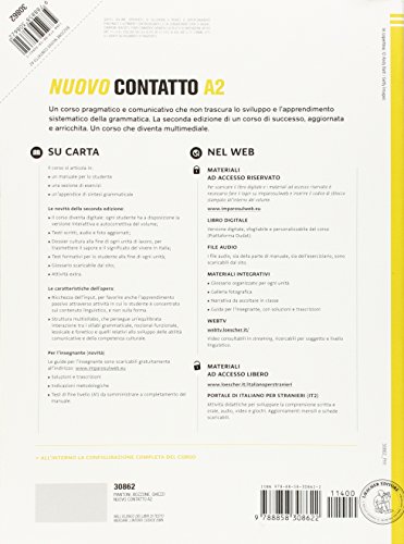 Book's Cover of Nuovo Contatto: Volume A2 (Manuale + Eserciziario)