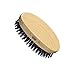 Kent Finest Men's Range Military Style Oval Beech Wood Natural Bristle Brush  Black