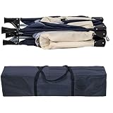 TecTake Baby Laufstall Babybett Kinder Reisebett | inkl. Schlafunterlage + Transporttasche | navy blau - 7