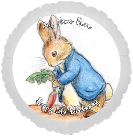 Occasions Large 23" Peter Rabbit Personalised Balloon. Birthday, Christening, New baby, Baby Shower