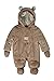 Kanz Unisex Baby Overall m. Kapuze + abnehmbaren Fäustlingen 0003508 Hooded Long Sleeve Snowsuit, Beige (doeskin Beige 6830), 3-6 Months (Manufacturer size: 68)