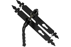 KOTARBAU® Poignée de porte PZ 72 mm - Poignée de porte - Poignée de porte - Décorative - Noir - Universel - Pour intérieur et extérieur - Fer forgé - Résistant à la rouille