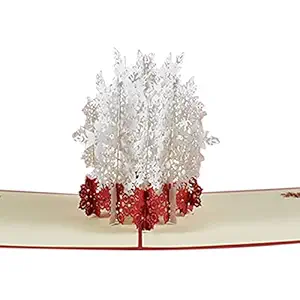 WorldCare 3D Pop Up Christmas Cards Greeting Holiday Cards with Envelope Xmas Decoration Ornament Xmas Tree Snow Pattern Cards New Year Holiday Festivals Gift-CS-A-286070