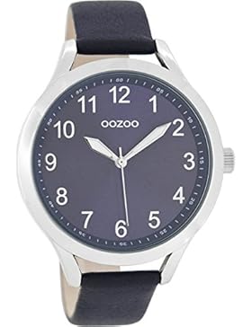 Oozoo Damenuhr mit Lederband 42 MM Dunkelblau/Dunkelblau C8383