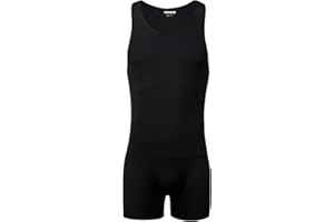 Juflam Uomo Wrestling Singlet Athletic Leotard Bodysuit Gym Sportswear Undershirt