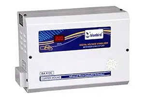 BLUEBIRD 4 KVA Digital Voltage STABILIZER with HLC (130-280 V) Copper Wound for All 1.5 Ton AC's