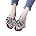 Produktbild Damen Schuhe,Malloom Mode Elegant Schuhe für Party, Freizeit Womens Bow Streifen Sliders Flip Flops Slip-on Peep Toe Sommer Bequeme Schuhe im Freiensandaletten Lack Blockabsatz Glitzer