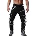 Produktbild MCYs Herren Jeans Hose Pocket locker lässige Jeans Stretch Jogger Sporthose Vintage Baumwolle Multi Reißverschluss Cargo Lange Hosen