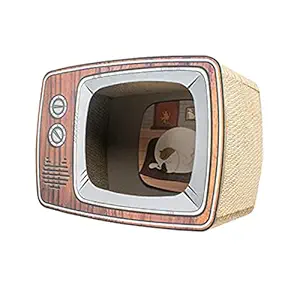 Aswadh Corrugated Cat House Play House Vertical Carton for Outdoor TV