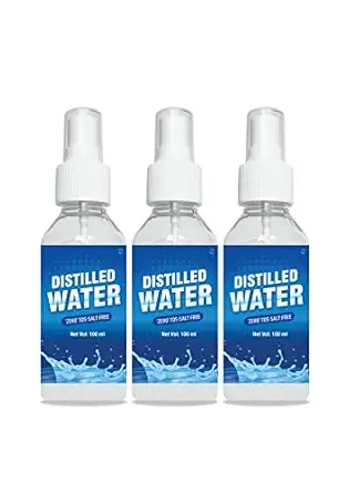 WATER CLINIC Ultra Pure Distilled Water/With Zero TDS/Salt Free/For Battery/Inverter/Medical Equipment's/Chemicals & Cosmetic Formulations/Mist Spray Bottle(Pack Of 3)