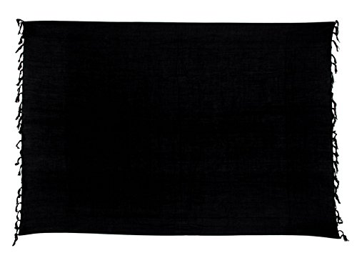 Sarong Pareo Wickelrock Strandtuch Lunghi Dhoti Schlicht Blickdicht Einfarbig Uni verschieden Farben [Grau Grün Blau Rot Lila Braun Türkis Fuchsia Orange Pink Marine Blau Türkis Gelb]