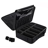 ✿ Gran Espacio de Almacenamiento: doble capas de divisiones, ideal para organizar cosméticos, pinceles, utiles de belleza, herramientas de peluquería, joyerías, esmaltes de uñas y otros accesorios.