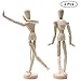 Produktbild Hölzerne Mannequins (2 Pcs)- 30,48cm Menschliche Gliederpuppe aus Holz - Posierbare Modellpuppe mit Ständer Holzpuppe, Zeichenpuppe, Holzfigur Zeichnen - Hölzerne Künstlerpuppe für Kunst