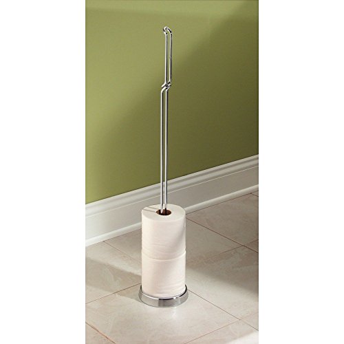 InterDesign Classico Freistehender Toilettenpapier-Halter fürs Bad – Groß, Chrom - 4