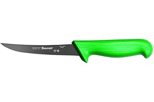 Starrett Couteau à désosser professionnel BKG106-5, lame en acier désinfecté ultra tranchante de 5 pi (130mm), Vert