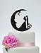 Produktbild qidushop Hochzeit Tortenaufsatz Mond Acryl Custom Schneeflocke Love Braut und Bräutigam Silhouette Custom Tortenaufsatz für Hochzeit Jahrestag Tortenaufsatz Funny Hochzeit Geschenk für das Paar