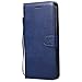 Produktbild DENDICO Google Pixel XL 2 Hülle, PU Leder Wallet Tasche Handyhülle mit Standfunktion und Kartenfach, Magnetverschluss Flip Brieftasche Etui TPU Schutzhülle für Google Pixel XL 2 - Navy Blau