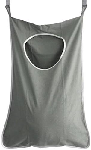 Hanging Laundry Hamper Bag, Space Saving Door-Hanging Organizer Bag Grey