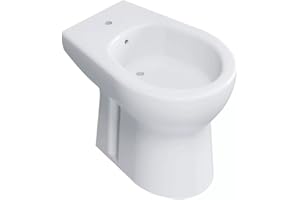 Barbottina Bidet a terra in ceramica bianca serie orchidea