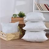 EGYPTO Pack of 4 Cushion Inserts 30cm x 30cm – Soft & Plump 12 x 12 Cushion Insert – Hypoallergenic Cushion Inner – Bounce Back Cushion Pads for Sofa & Couches (Pack of 4-12" x 12")