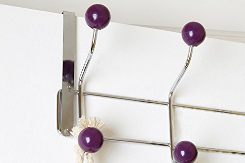 Premier Housewares Türgarderobe, 10 Haken violett - 6