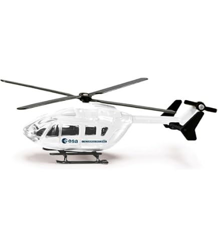 Matchbox Sky Busters MBX Eheli Hubschrauber – Die-Cast-Metall, Blau-weiß-schwarz, Mit Spielmatte