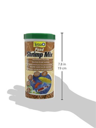 Tetra Pond Shrimp Mix Ergänzungsfutter (Leckerbissen für Teichfische aus natürlichen Shrimps und Gammarus, schwimmfähige Futtermischung), 1 Liter Dose - 6