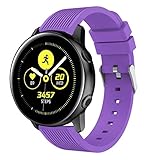 Yallylunn Replacement Leather Watch Band Strap Bracelet Lederband Münzeinfassung for Samsung Galaxy Watch Active