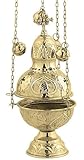 Brass Christian Church Liturgy Thurible Incense Burner Censer (9394 B)