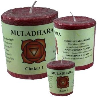 Chakra Votive Candles Made from Stearin/Refills, Red (Pack of 12 items)