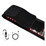 Cabpay Red Light Belt - 660nm & 850nm Infrared Light For Legs, Back, Waist, Shoulders, Neck - Portable, Lightweight Wrap Device With Timer Settings For Women, Men(black)