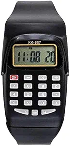 Black Digital Dial Calculator Watch Fort Kids