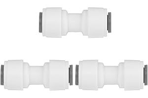 sourcing map Tube Rapide Connecteur Eau Filtre Raccords RO Filtre Eau Purificateurs Tuyau Connecteur pour Système Osmose Inverse RO 1/4" 3pcs