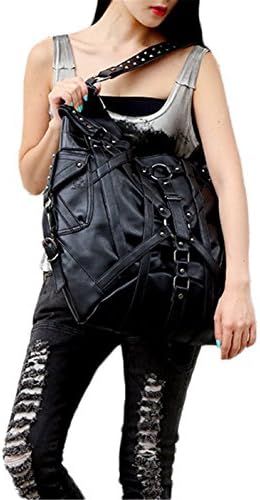 LOVEZHOU Casual Steampunk Handbags Rivets Ladies Shoulder Bag Handbags