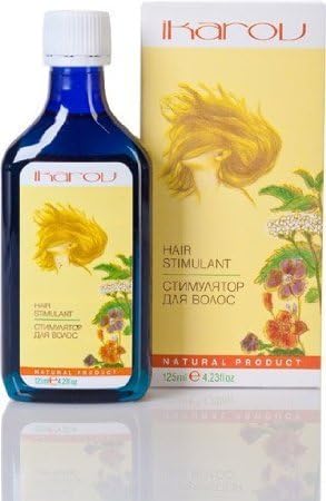 Ikarov Natural Hair Stimulant with 4 Essential Oils 125 Ml. 100 % Natural Product