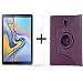 Produktbild Lobwerk 2in1 Set für Samsung Galaxy Tab A 10.5 SM-T590 T595 mit Smart Cover + Schutzglas 360° Hülle Cover Displayfolie Lila