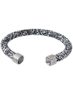Swarovski Crystaldust Armreif, grau, Edelstahl