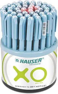 Hauser XO Ball Pen (Pack of 50), Blue,black,red