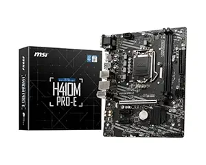 msi Pro Series H410M PRO-E Intel Motherboard with HDMI, Intel Chipset H410, Supports (Intel Core 10th Gen and Pentium Gold/Celeron Processors, LGA 1200 Socket, DDR4 USB 3.2 Gen 1)
