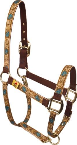 Red Haute Horse LRT1200F High Fashion Horse Horse Halter, Leather Rose Teal