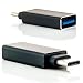 Produktbild Saxonia OTG Adapter USB-C auf USB 3.0 A Stick aus Aluminium für Type C Geräte wie Apple Macbook 2015, Google Chromebook Pixel, Nokia N1 Tablet usw. Schwarz