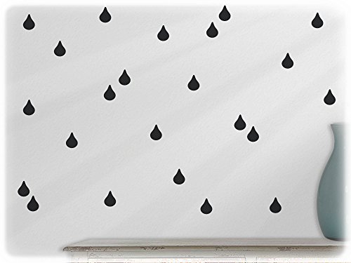 Preisvergleich Produktbild wandfabrik - Wandtattoo - 63 praktische Tropfen in schwarz