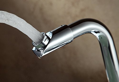 Auralum® 360° Drehbar Wasserfall Mischbatterie Armatur Chrom Wasserhahn für Küche Küchenamatur Waschbecken - 2