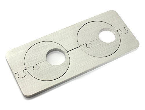 EXKLUSIVE EDELSTAHL Heizkörper Rosette VARIABEL - Doppelrosette für HEIZUNG (Rohrdurchmesser Ø 16)