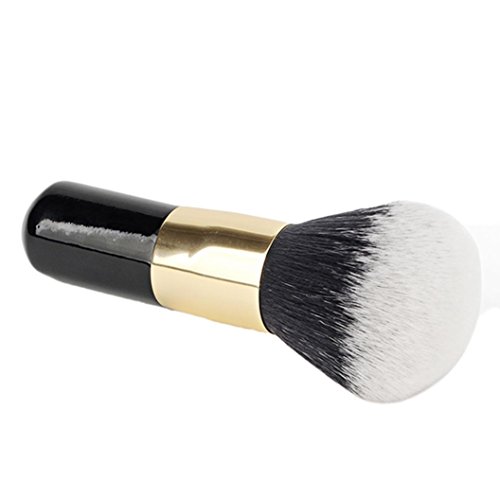 Fulltime(TM) 1pcs Big Size Powder Brush Cosmetic Beauty Blush Brush for Makeup Soft Facial Finishing Powder Makeup Brushes Wood Black Handle